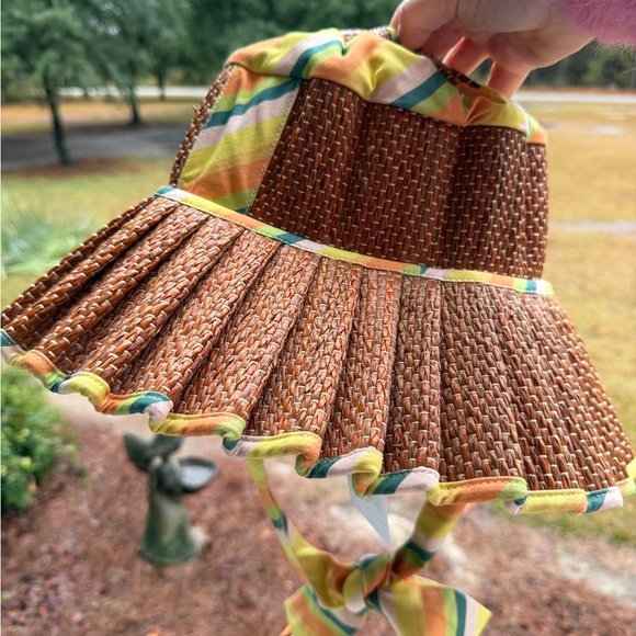 Kathy Hilton Lorna Murray Luxe Ravello Citrus Foldable Straw Sun Hat Medium